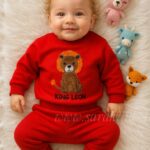 ست بادی شلوار نخ پنبه شیر کوچولو🥳