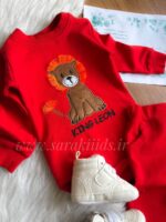 ست بادی شلوار نخ پنبه شیر کوچولو🥳 - Image 4