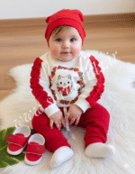 بلوز شلوار نخ پنبه پیشی کوچولو❤️