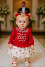 بلوز و دامن دخترونه یلدایی مدل الینا👧ارسال 30 ابان