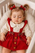 بلوز و سارافون مخمل عنابی مجلسی(ارسال 15 آذر) - Image 5