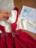 بلوز و سارافون مخمل عنابی مجلسی(ارسال 15 آذر) - Image 2