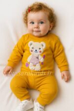 بادی شلوار نخ پنبه طرح برجسته😍(پرتغالی)