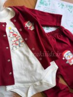 سه تکه نخ پنبه اسپرت 🥳طرح پنگوئن قرمز - Image 3