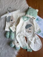 هفت تکه نخ پنبه تکه دوزی خرس عینکی کلاهدار🥰 - Image 2