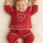 بلوز آستین بلند و شلوار نخ پنبه گل رخ (ارسال 30 آبان )