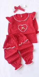 بلوز آستین بلند و شلوار نخ پنبه گل رخ (ارسال 30 آبان ) - Image 3