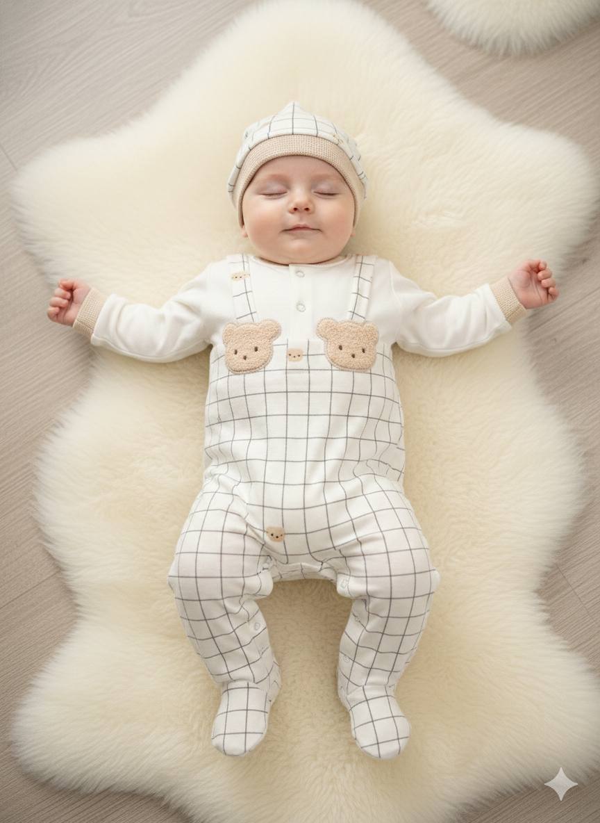 SK19279.4 سرهمی جوراب دارتی پرطرفدار بههمراه کلاه دلبرش 😍 - Image 1