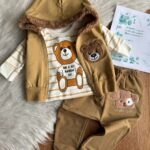 ست 3 تکه لباس نوزادی مدل خرسی