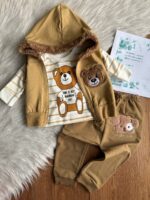 ست 3 تکه لباس نوزادی مدل خرسی