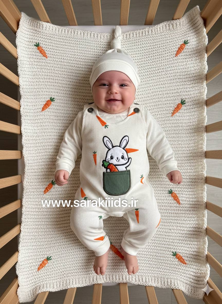 SK34613.خرگوش و هویج سه تکه اقتصادی 😍در هشت طرح - Image 1