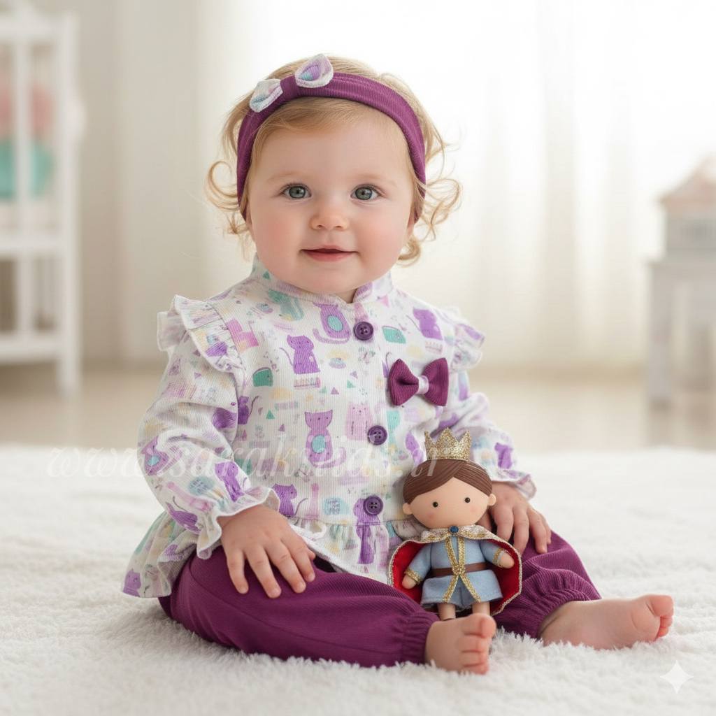 SK59729 سه تکه مخمل کبریتی شقایق (ارسال 5 دی) - Image 1