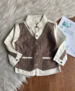 پیراهن جلیقه دار پسرانه مجلسی وارداتی