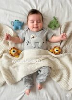 بادی آستین کوتاه و شلوار طرح کوالا