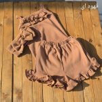 ست سه تیکه دخترونه  بادی شورتک کبریتی - Image 3
