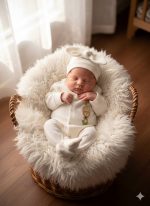 سرهمی نوزادی با کلاه بیسکویتی baby