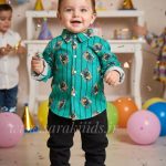 دو تکه اسپرت 3 تا 7 سال (طرح گارفیلد سبز)