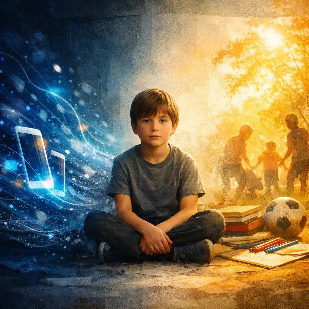 7 نشانه اعتیاد به موبایل در کودکان + راهکارهای علمی برای کنترل استفاده از صفحه‌نمایش