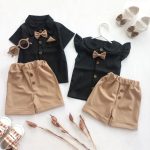 تیشرت شلوارک مشکی  (شورت کرم ) (ارسال ۱۵ و ۳۰ ماه بسته به زمان ثبت ) - Image 4