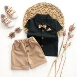 تیشرت شلوارک مشکی  (شورت کرم ) (ارسال ۱۵ و ۳۰ ماه بسته به زمان ثبت ) - Image 6