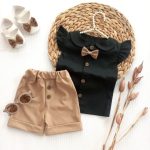 تیشرت شلوارک مشکی  (شورت کرم ) (ارسال ۱۵ و ۳۰ ماه بسته به زمان ثبت ) - Image 5