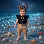 تیشرت شلوارک مشکی  (شورت کرم ) (ارسال ۱۵ و ۳۰ ماه بسته به زمان ثبت ) - Image 2