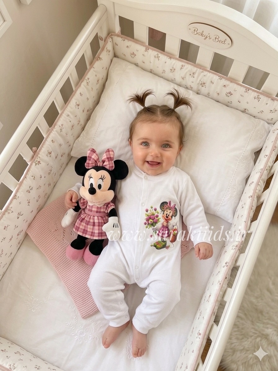 SK34615.2 سرهمی نوزادی نخ پنبه چهار طرح - Image 1