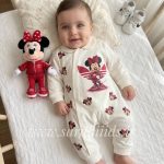سرهمی نوزادی نخ پنبه طرح آدیداس سرخ آبی