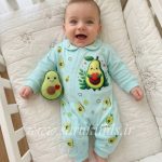 سرهمی نوزادی نخ پنبه اسپرت آووکادو