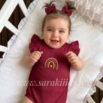 رامپر دخترانه شیک و راحت طرح رنگین کمان