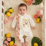 سرهمی نوزادی نخ پنبه طرح لیمو