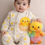 سرهمی نخ پنبه جوجک طرح 3