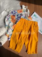 تاب نارنجی با شلوارک کتان نارنجی - Image 2