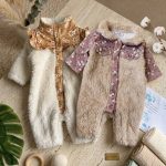 سرهمی گرم نوزاد دخترانه تدی گلدار در 2 رنگ