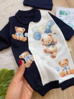 سرهمی نخ پنبه طرح تدی بادکنکی - تصویر 4
