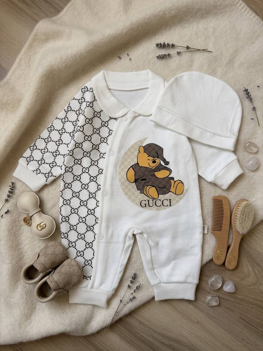 SK97918.3 سرهمی نخ پنبه طرح Winnie Pooh GUCCI - تصویر 1